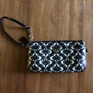 Black Coach Wristlet